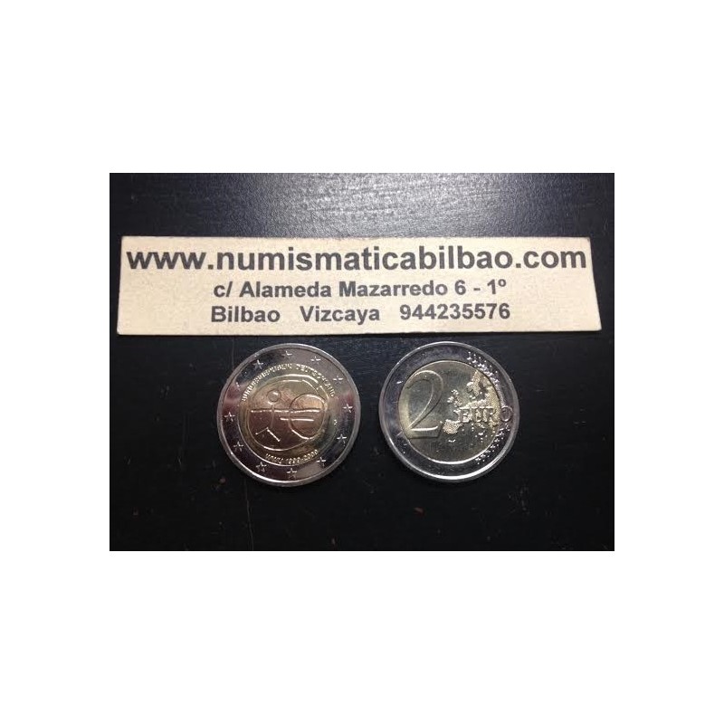 ALEMANIA 2 EUROS 2009 EMU 10 ANIVERSARIO MONEDA BIMETALICA SC Germany BRD