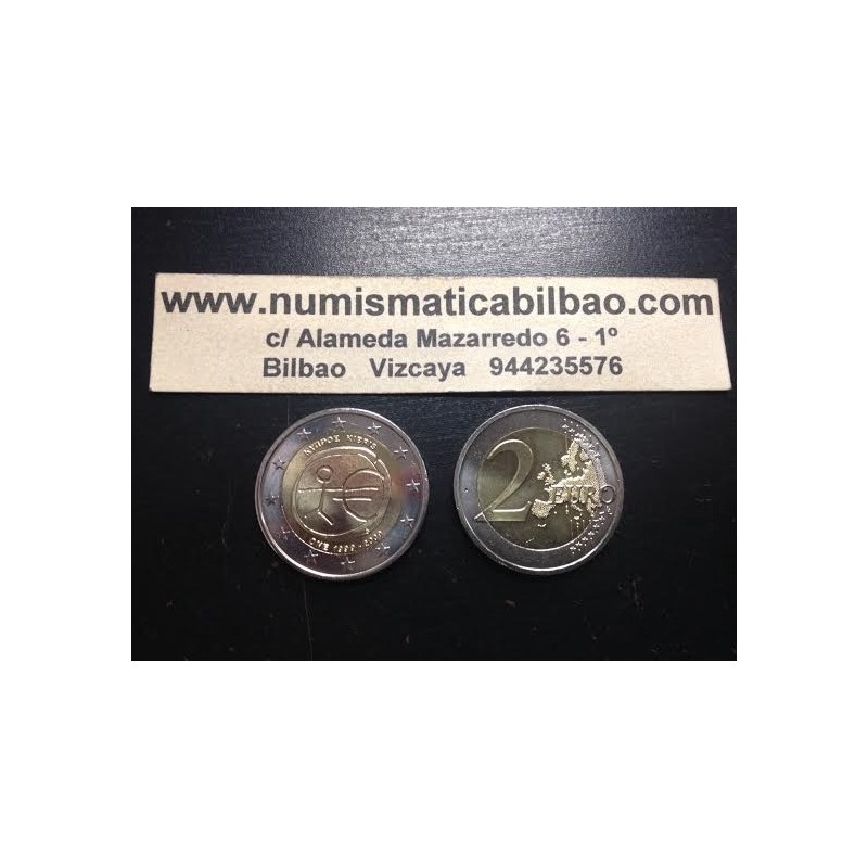 CHIPRE 2 EUROS 2009 EMU 10 ANIVERSARIO MONEDA BIMETALICA SC Cyprus Zypern