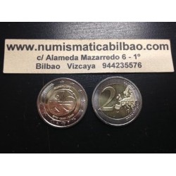 HOLANDA 2 EUROS 2009 EMU 10 ANIVERSARIO MONEDA BIMETALICA SC The Netherlands