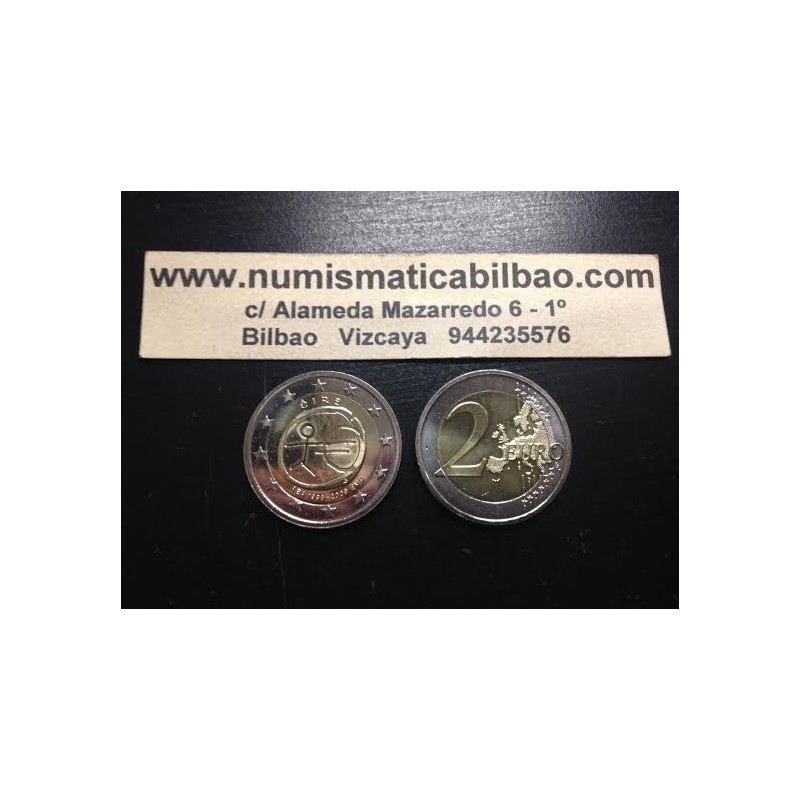 IRLANDA 2 EUROS 2009 EMU 10 ANIVERSARIO MONEDA BIMETALICA SC Eire Ireland