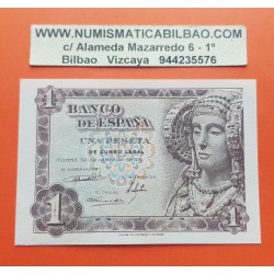 ESPAÑA 1 PESETA 1948 DAMA DE ELCHE Serie D Pick 135 BILLETE SIN CIRCULAR SC PLANCHA Spain UNC BANKNOTE