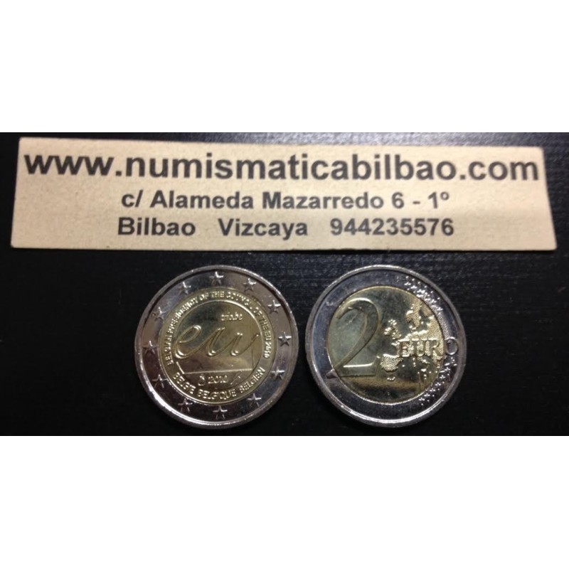BELGICA 2 EUROS 2010 PRESIDENCIA DE LA UNION EUROPEA SC MONEDA BIMETALICA CONMEMORATIVA Belgium Belgique