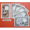 5 billetes x ESPAÑA 100 PESETAS 1953 JULIO ROMERO DE TORRES @TODOS CON SERIE AL AZAR@ Pick 145 BILLETE EBC- Spain banknote