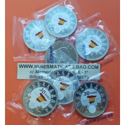 @COLORES@ ESPAÑA 30 EUROS 2020 HEROES EN LA LUCHA CONTRA EL CORONAVIRUS MONEDA DE PLATA SC BOLSA ORIGINAL FNMT