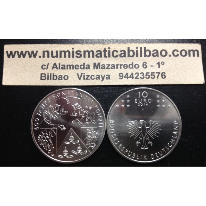 .ALEMANIA 10 EUROS 2014 F CONCILIO CONSTANTINO AGUILA EN REVERSO  NICKEL SC