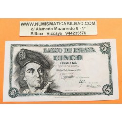 ESPAÑA 5 PESETAS 1948 JUAN SEBASTIAN ELCANO Serie M 09573871 Pick 136A BILLETE MBC+ Spain banknote