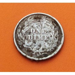ESTADOS UNIDOS 10 CENTAVOS DIME 1898 BARBER PLATA SILVER