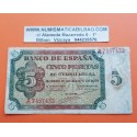 ESPAÑA 5 PESETAS 1938 AGOSTO 10 BURGOS Serie L.500 MBC+