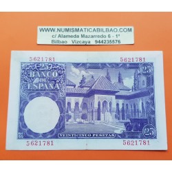ESPAÑA 25 PESETAS 1954 ISAAC ALBENIZ Sin Serie 5621781 Pick 147 BILLETE MBC @MARCADA DOBLEZ@ Spain banknote