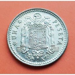 ESPAÑA 1 PESETA 1966 * 19 70 FRANCISCO FRANCO ESTADO ESPAÑOL KM.796 MONEDA DE LATON SC- Imperfecciones