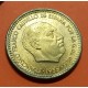 @DE CARTUCHO@ ESPAÑA 1 PESETA 1953 * 19 56 FRANCO KM.775 MONEDA DE LATON SIN CIRCULAR SC