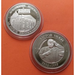 @OFERTA@ FRANCIA MEDALLA CONMEMORATIVA 1802- 1885 COLECCION PANTHEON VICTOR HUGO NICKEL PROOF CAPSULA