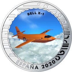 .1,50 EUROS 2020 BELL X-1 AVION SUPERSONICO HISTORIA DE LA AVIACION 1ª SERIE MONEDA DE NICKEL SC