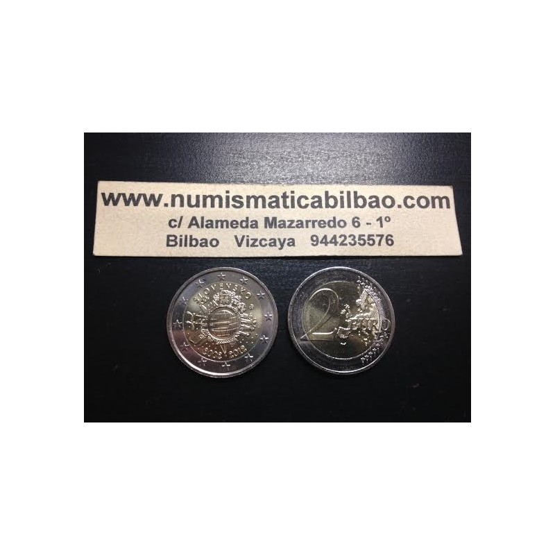 ESLOVAQUIA 2 EUROS 2012 X ANIVERSARIO DEL EURO SC MONEDA CONMEMORATIVA BIMETALICA Slovakia