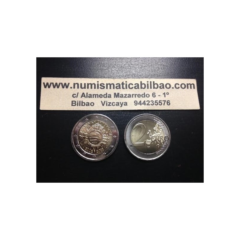 GRECIA 2 EUROS 2012 X ANIVERSARIO DEL EURO SC MONEDA CONMEMORATIVA BIMETALICA Greece