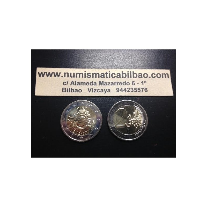 IRLANDA 2 EUROS 2012 X ANIVERSARIO DEL EURO SC MONEDA CONMEMORATIVA BIMETALICA Eire Ireland