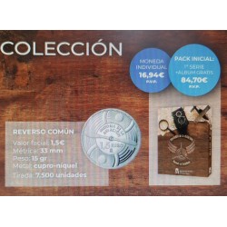5 monedas + ALBUM GRATIS x ESPAÑA 1ª SERIE 1,50 EUROS 2020 HISTORIA DE LA AVIACION NICKEL SC Edición limitada 7.500 unidades