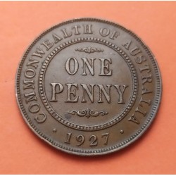 NUEVA ZELANDA 1 PENIQUE 1947 BRONCE KM*13 New Zealand Penny