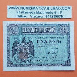 ESPAÑA 1 PESETA 1938 FEBRERO 28 BURGOS AGUILA Serie E003 SC