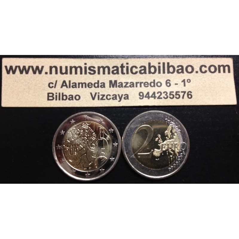 FINLANDIA 2 EUROS 2010 LEON DECRETO DE 1860 SC MONEDA BIMETALICA CONMEMORATIVA Finnland
