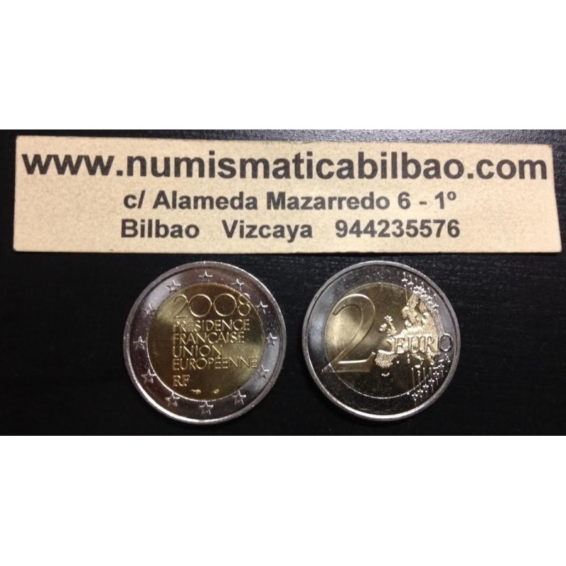 FRANCIA 2 EUROS 2008 PRESIDENCIA DE LA UNION EUROPEA MONEDA BIMETALICA SC CONMEMORATIVA