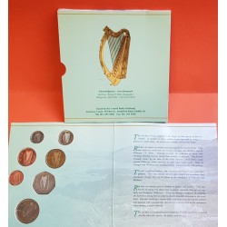 IRLANDA CARTERA OFICIAL 1996 SC 1+2+5+10+20+50 PENIQUES + 1 LIBRA 1996 CENTRAL BAK OF IRELAND SET BU