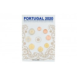 PORTUGAL CARTERA OFICIAL EUROS 2020 Tipo Souvenir BU SET 1+2+5+10+20+50 CENTIMOS + 1 EURO + 2 EUROS 2020 SC 8 MONEDAS