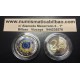 . .2 EUROS 2015 BANDERA EUROPEA @COLORES@ ESPAÑA SC Moneda Conmemorativa