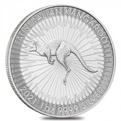 @1 ONZA 2021@ AUSTRALIA 1 DOLAR 2021 WILDLIFE CANGURO MONEDA DE PLATA SC Australian Kangaroo OZ OUNCE