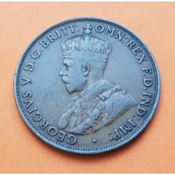 AUSTRALIA 1 PENIQUE 1921 REY JORGE V @TIPO NO ANGURO@ KM.23 MONEDA DE BRONCE MBC 1 Penny GEORGIUS V