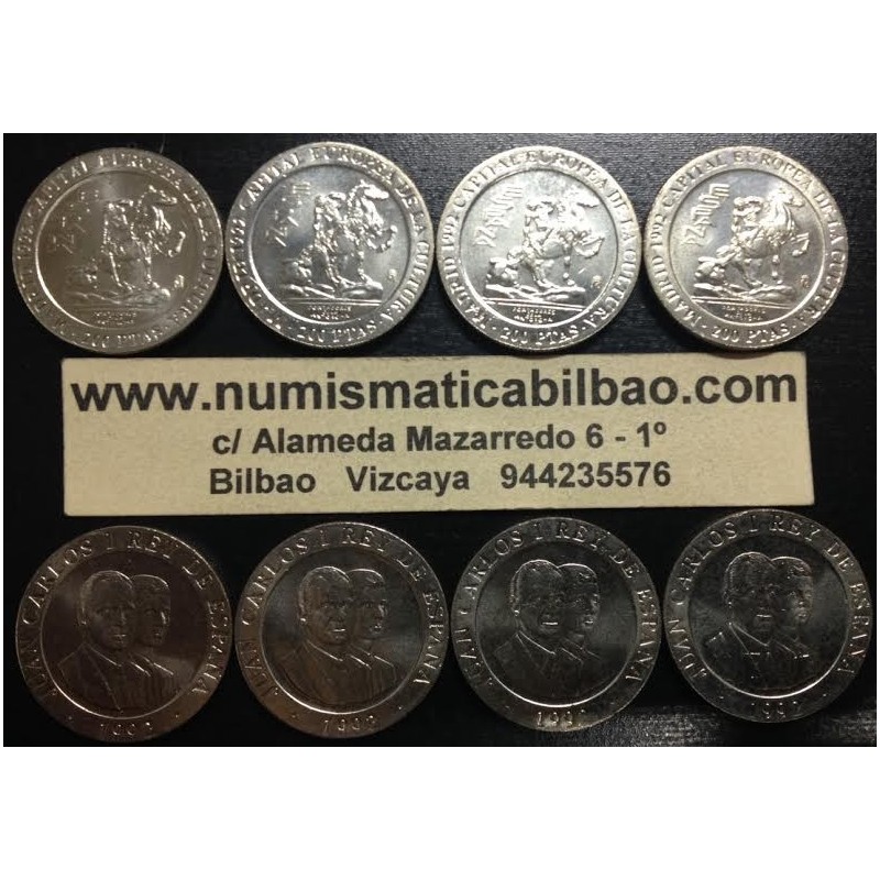 ESPAÑA 200 PESETAS 1992 PORTADOR DE ANTORCHA Rey JUAN CARLOS I MONEDA DE NICKEL SIN CIRCULAR
