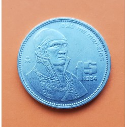 .MEXICO 10 PESOS 1976/1981 ERROR ACUÑACION OFF CENTER COIN SC