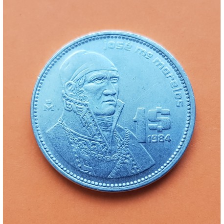 .MEXICO 10 PESOS 1976/1981 ERROR ACUÑACION OFF CENTER COIN SC