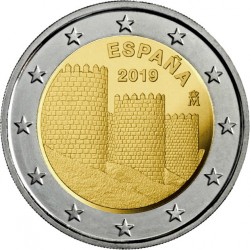 ESPAÑA 2 EUROS 2019 MURALLAS DE AVILA SC MONEDA CONMEMORATIVA Spain Espagne