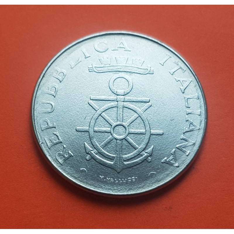 ITALIA 100 LIRAS 1981 ACADEMIA MILITAR DE LIVORNO KM.108 MONEDA DE ACERO SC- Italy 100 Lire ACCADEMIA NAVALE