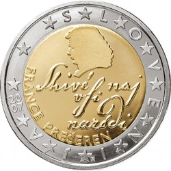 @1º AÑO DE EMISION@ ESLOVENIA 2 EUROS 2007 FRANCE PECEREN MONEDA BIMETALICA SC tipo normal de circulación