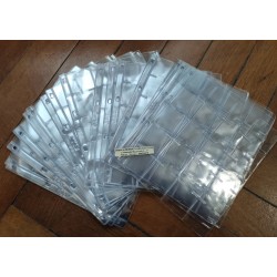 100 x HOJA DE PLASTICO para MONEDAS de 20 ESPACIOS compatible con ALBUM GRANDE 4 ANILLAS sistema de cartones JLL