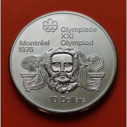 . CANADA 5 DOLARES 1973 OLIMPIADA MONTREAL BARCOS PLATA SC