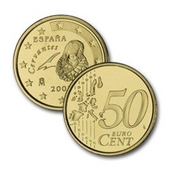 @OFERTA@ ESPAÑA 50 CENTIMOS 2005 DON QUIJOTE MONEDA SIN CIRCULAR SC @ESCASA@ Spain Euros