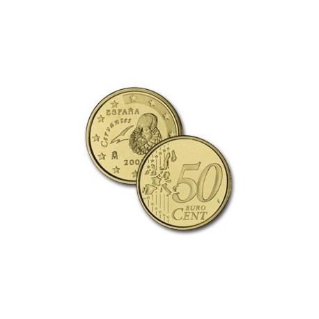 @OFERTA@ ESPAÑA 50 CENTIMOS 2005 DON QUIJOTE MONEDA SIN CIRCULAR SC @ESCASA@ Spain Euros