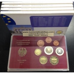 ..ALEMANIA CARTERA OFICIAL EURO 2002 PROOF A+D+F+G+J KMS