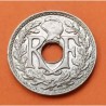 FRANCIA 5 CENTIMOS 1938 Tipo LINDAUER PUNTOS JUNTO A LA FECHA KM.875.1 MONEDA DE NICKEL EBC PRE INVASION NAZI WWII