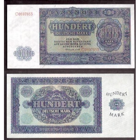 ALEMANIA DEMOCRATICA 100 MARCOS 1948 BERLIN Serie C..853 Pick 15 BILLETE SC Germany Democratic Republic DDR RDA