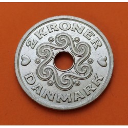 DINAMARCA 2 KRONER 1994 CORONAS REINA MARGARITA II KM.874 MONEDA DE LATON SC- Denmark 2 Coronas