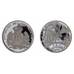 SAN MARINO 5€ + 10€ EUROS 2011 PLATA EXPLORERS SILVER PROOF