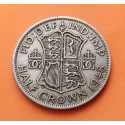 INGLATERRA 1/2 CORONA 1948 REY JORGE VI KM.879 MONEDA DE NIKEL MBC Great Britain UK Half Crown coin