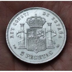 .AMADEO I 5 PESETAS 1871 * 18/71 SDM PLATA ESPAÑA 4 DURO SILVER