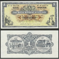SCOTLAND - 1 POUND 1965 - ROYAL BANK AUNC Pick 325A