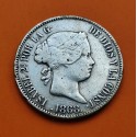 ESPAÑA Reina ISABEL II 50 CENTAVOS DE PESO 1868 Ceca de MANILA KM.147 ISLAS FILIPINAS MONEDA DE PLATA MBC @ESCASA@ R/1