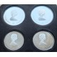 4 monedas x CANADA 5 DOLARES 1974 + 10 DOLARES 1974 XXI OLIMPIADA DE MONTREAL 1976 PLATA PROOF Estuche Oficial